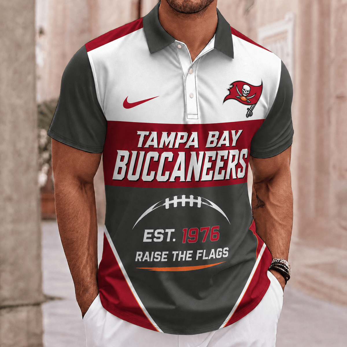ELITE EDITION - NEW CUSTOMIZED NFL10 TBB TAMPA BAY BUCCANEERS POLO SHIRT, ZIP POLO SHIRT & T-SHIRTS