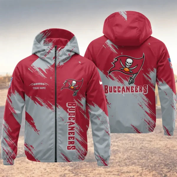 LIMITED EDITION - NEW CUSTOMIZED NFL10 TBB TAMPA BAY BUCCANEERS WINDBREAKER JACKET