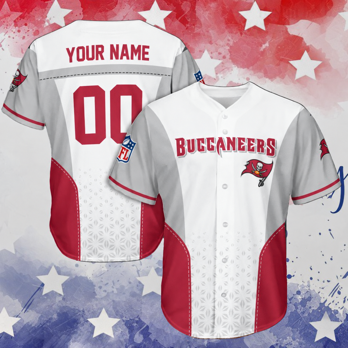 VIRAL EDITION - NEW CUSTOMIZED NFL10 TBB TAMPA BAY BUCCANEERS BASEBALL JERSEY