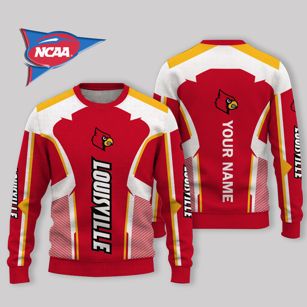 LIMITED EDITION - NEW CUSTOMIZED NCAA FBS10 ULC LOUISVILLE CARDINALS UGLY SWEATER