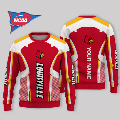 LIMITED EDITION - NEW CUSTOMIZED NCAA FBS10 ULC LOUISVILLE CARDINALS UGLY SWEATER