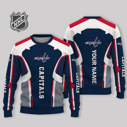 LIMITED EDITION - NEW CUSTOMIZED NHL10 WCP WASHINGTON CAPITALS UGLY SWEATER