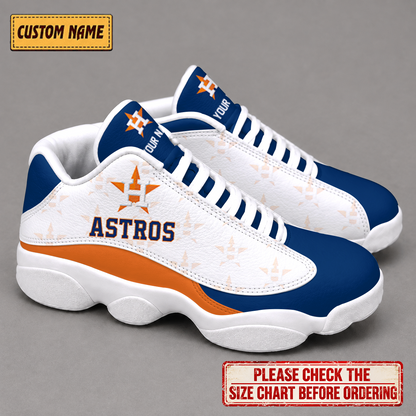 LIMITED EDITION - NEW CUSTOMIZED NFL10 HAS HOUSTON ASTROS AIR JORDAN 13 LOW TOP SNEAKER