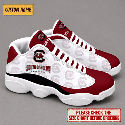 LIMITED EDITION - NEW CUSTOMIZED NCAA CWS10 SCG SOUTH CAROLINA GAMECOCKS AIR JORDAN 13 LOW TOP SNEAKER