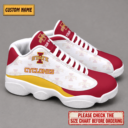 EXCLUSIVE EDITION - NEW CUSTOMIZED NCAA MAM10 ISC IOWA STATE CYCLONES AIR JORDAN 13 LOW TOP SNEAKER