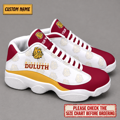 LIMITED EDITION - NEW CUSTOMIZED NCAA MFF10 MDB MINNESOTA DULUTH BULLDOGS AIR JORDAN 13 LOW TOP SNEAKER