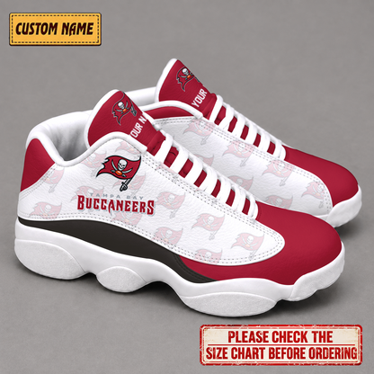 LIMITED EDITION - NEW CUSTOMIZED NFL10 TBB TAMPA BAY BUCCANEERS AIR JORDAN 13 LOW TOP SNEAKER