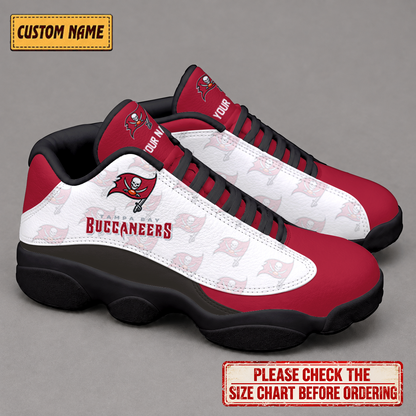 LIMITED EDITION - NEW CUSTOMIZED NFL10 TBB TAMPA BAY BUCCANEERS AIR JORDAN 13 LOW TOP SNEAKER