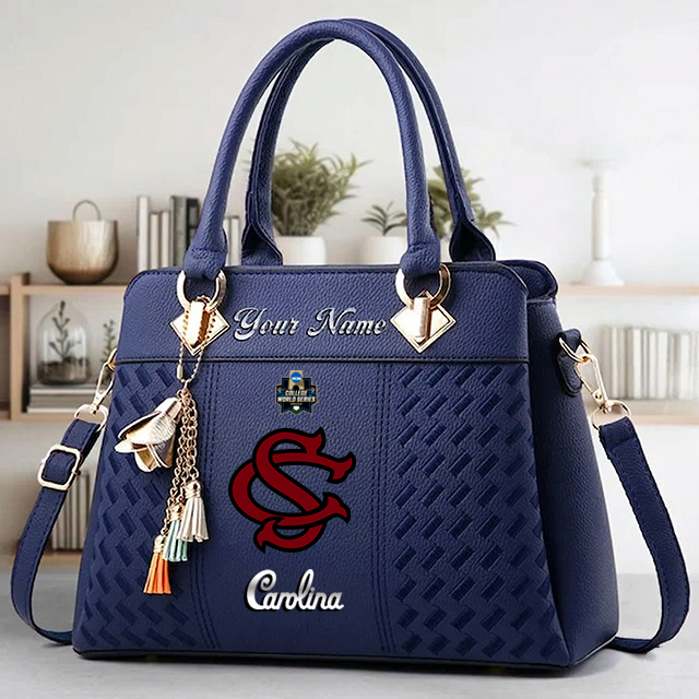 VIRAL EDITON- NEW CUSTOMIZED NCAA CWS10 SCG SC GAMECOCKS ZIP HANDBAG MULTICOLOR