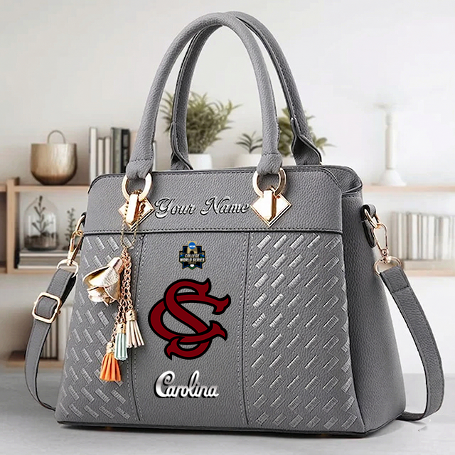 VIRAL EDITON- NEW CUSTOMIZED NCAA CWS10 SCG SC GAMECOCKS ZIP HANDBAG MULTICOLOR