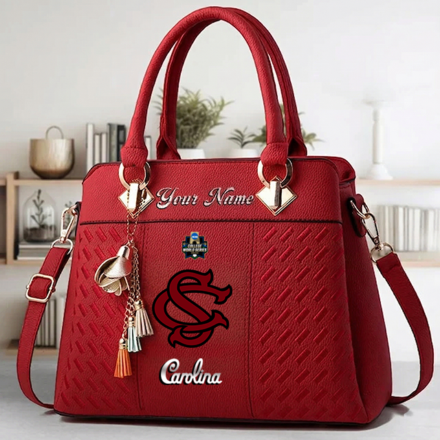 VIRAL EDITON- NEW CUSTOMIZED NCAA CWS10 SCG SC GAMECOCKS ZIP HANDBAG MULTICOLOR