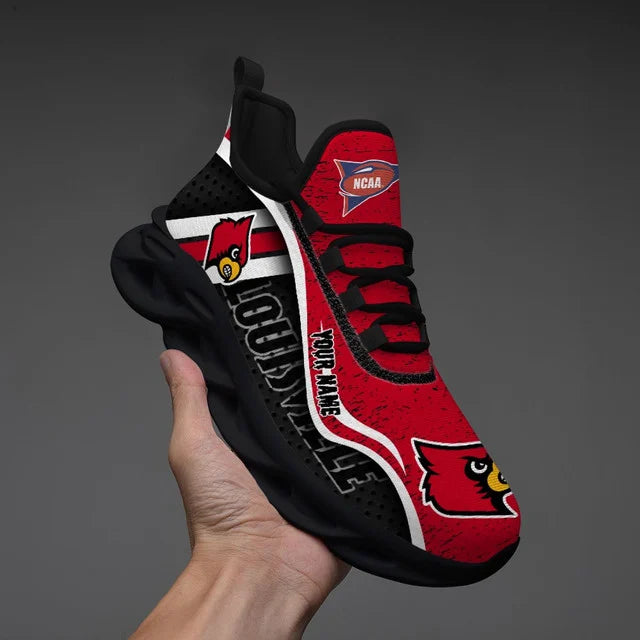 HOT DEAL - NEW CUSTOMIZED NCAA FBS10 ULC LOUISVILLE CARDINALS CLUNKY SNEAKERS