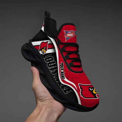HOT DEAL - NEW CUSTOMIZED NCAA FBS10 ULC LOUISVILLE CARDINALS CLUNKY SNEAKERS