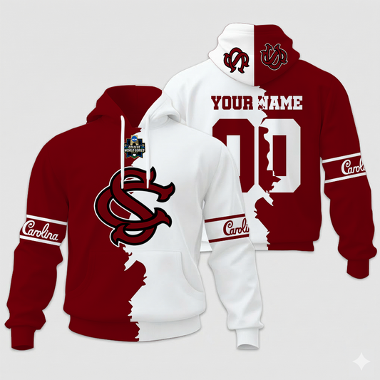 LIMITED EDITION - NEW CUSTOMIZED NCAA CWS10 SCG SC GAMECOCKS UNISEX HOODIE & ZIP HOODIE