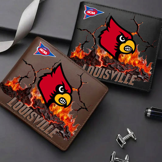 LIMITED EDITION - NEW CUSTOMIZED FBS NCAA10 ULC UL CARDINALS LEATHER WALLET