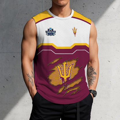 LIMITED EDITION - NEW CUSTOMIZED NCAA MFF11 ASS ARIZONA STATE SUN DEVILS MEN'S GYM SHIRT