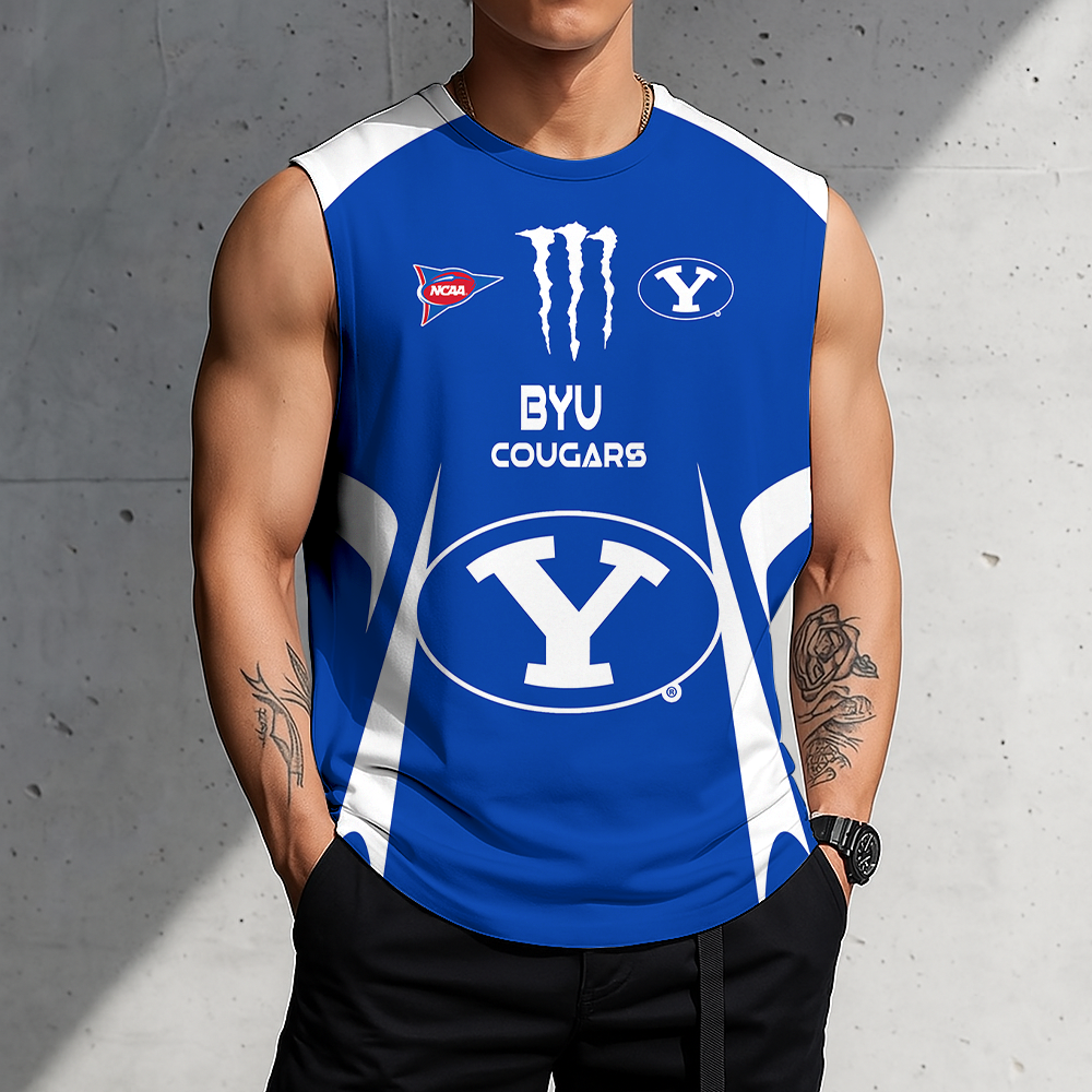 ACTIVE OFFER - NEW CUSTOMIZED | NCAA FBS11 BYU BYU COUGARS MEN'S GYM SHIRT