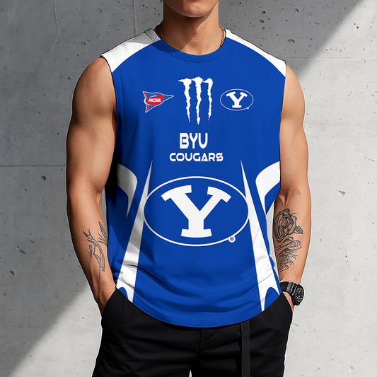 ACTIVE OFFER - NEW CUSTOMIZED | NCAA FBS11 BYU BYU COUGARS MEN'S GYM SHIRT