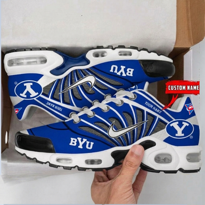 ELITE EDITION - NEW CUSTOMIZED NCAA FBS11 BYU BYU COUGARS UNISEX AIR MAX PLUS SNEAKERS
