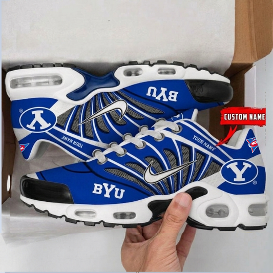 ELITE EDITION - NEW CUSTOMIZED NCAA FBS11 BYU BYU COUGARS UNISEX AIR MAX PLUS SNEAKERS