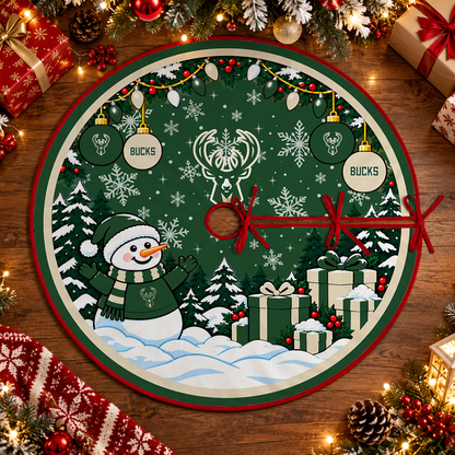 [FAN FAVORITE] NEW CUSTOMIZED NBA11 MBU MILWAUKEE BUCKS CHRISTMAS TREE SKIRT
