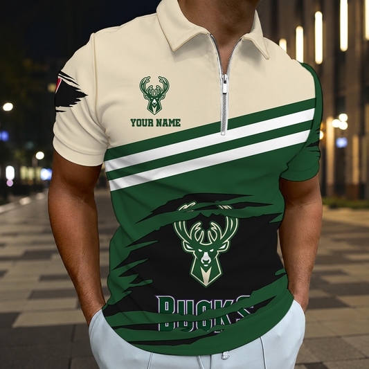 FINAL SALE - NEW CUSTOMIZED NBA11 MBU MILWAUKEE BUCKS T-SHIRT, POLO SHIRT, ZIP POLO SHIRT, SWEATSHIRT, HOODIE & ZIP HOODIE
