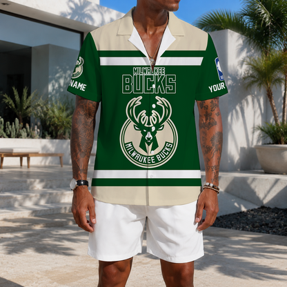 LIMITED EDITION - NEW CUSTOMIZED NBA11 MBU MILWAUKEE BUCKS UNISEX HAWAIIAN SHIRT