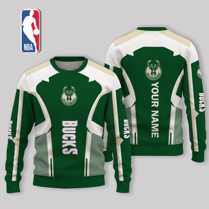 LIMITED EDITION - NEW CUSTOMIZED NBA11 MBU MILWAUKEE BUCKS UGLY SWEATER