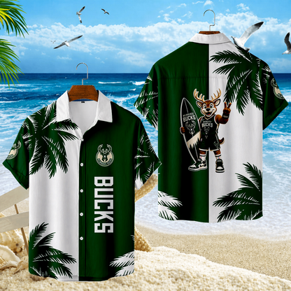 FINAL SALE - NEW CUSTOMIZED NBA11 MBU MILWAUKEE BUCKS UNISEX HAWAIIAN SHIRT