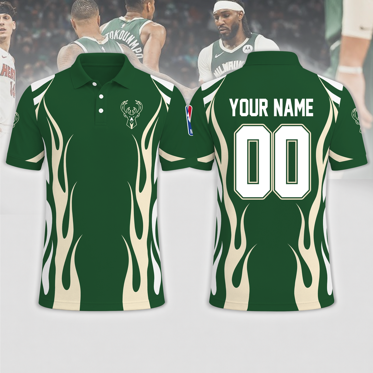 FINAL SALE - NEW CUSTOMIZED NBA11 MBU MILWAUKEE BUCKS T-SHIRT, POLO SHIRT, ZIP POLO SHIRT, SWEATSHIRT, HOODIE & ZIP HOODIE