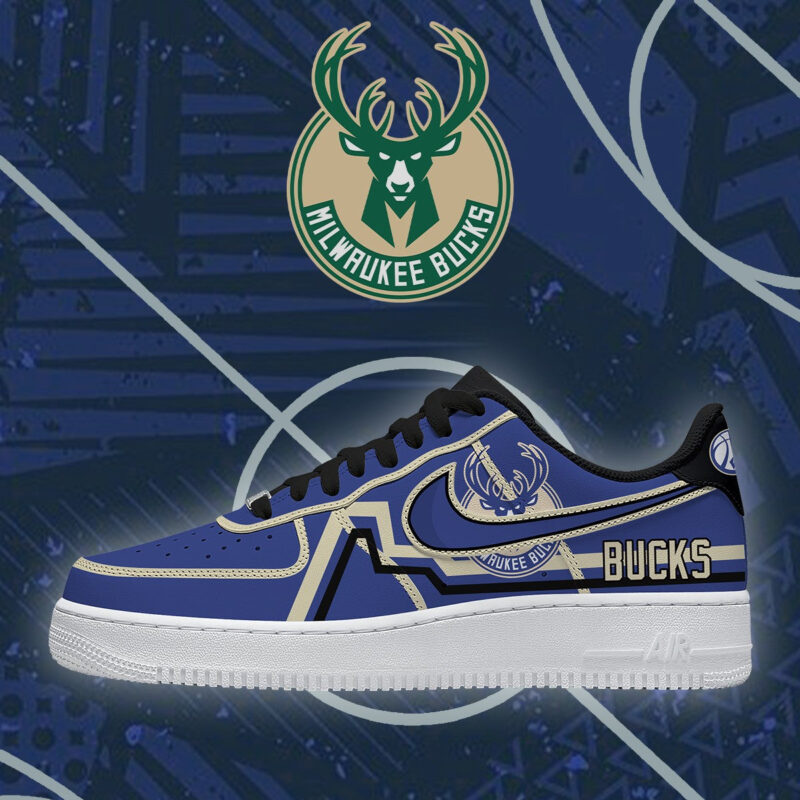 FINAL SALE - NEW CUSTOMIZED NBA11 MBU MILWAUKEE BUCKS AF1 SHOES