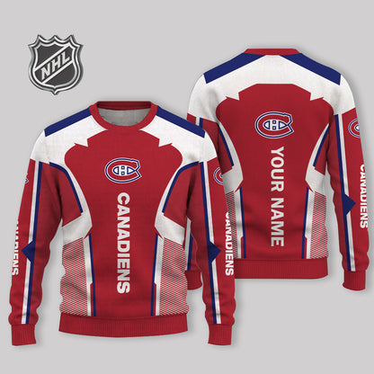 LIMITED EDITION - NEW CUSTOMIZED NHL11 MCD MONTREAL CANADIENS UGLY SWEATER