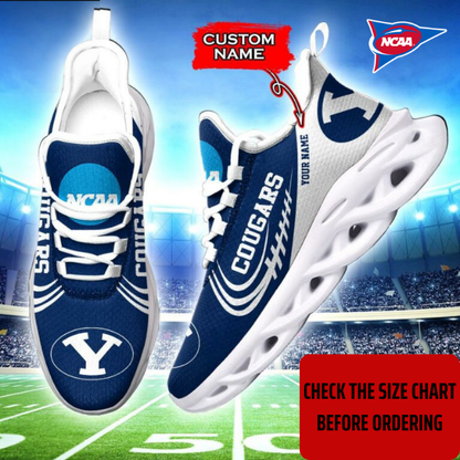 FLASH SALE - NEW CUSTOMIZED NCAA FBS11 BYU BYU COUGARS CLUNKY SNEAKERS