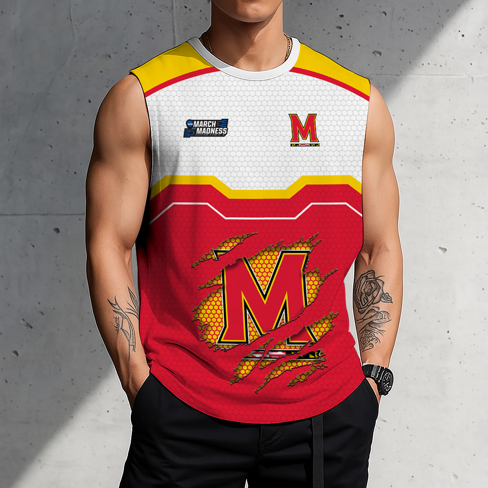 LIMITED EDITION - NEW CUSTOMIZED NCAA MAM11 MLT MARYLAND TERRAPINS MEN'S GYM SHIRT