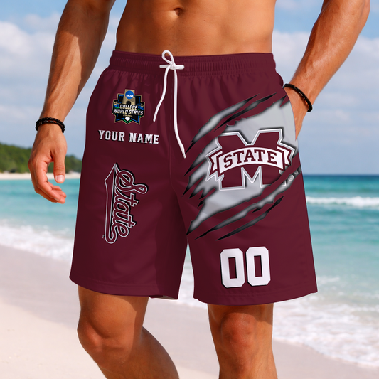 LIMITED DROP - NEW CUSTOMIZED | NCAA CWS11 MSB MI STATE BULLDOGS SHORT PANTS