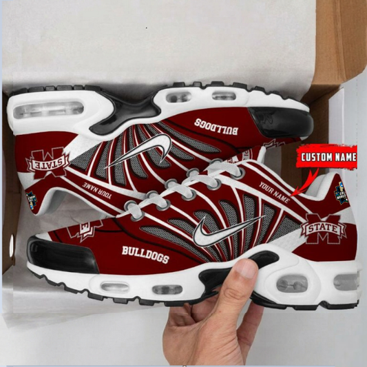 ELITE EDITION - NEW CUSTOMIZED NCAA CWS11 MSB MI STATE BULLDOGS UNISEX AIR MAX PLUS SNEAKERS
