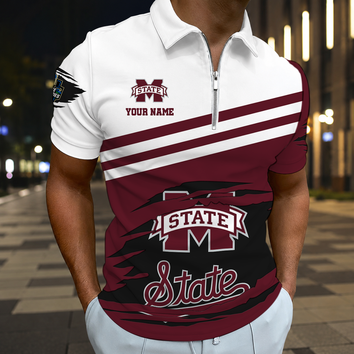 SPECIAL EDITION - NEW CUSTOMIZED NCAA CWS11 MSB MISSISSIPPI STATE BULLDOGS T-SHIRT, POLO SHIRT, ZIP POLO SHIRT, SWEATSHIRT, HOODIE & ZIP HOODIE