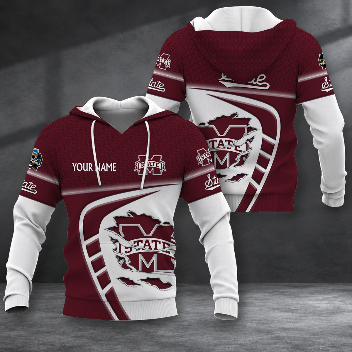 SPECIAL EDITION - NEW CUSTOMIZED NCAA CWS11 MSB MISSISSIPPI STATE BULLDOGS T-SHIRT, POLO SHIRT, ZIP POLO SHIRT, SWEATSHIRT, HOODIE & ZIP HOODIE