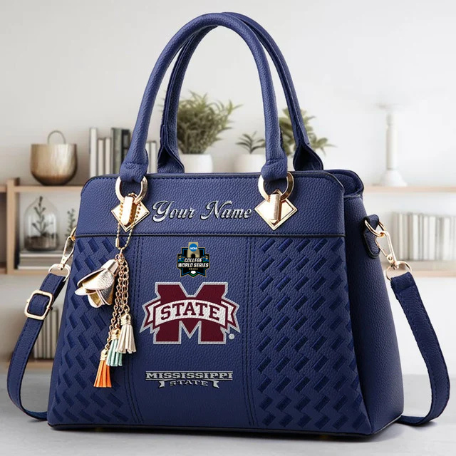 VIRAL EDITON - NEW CUSTOMIZED NCAA CWS11 MSB MI STATE BULLDOGS ZIP HANDBAG MULTICOLOR
