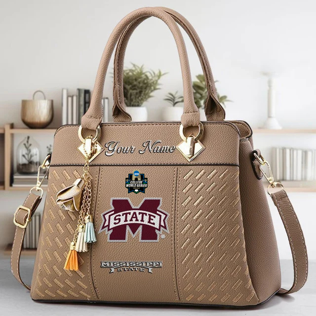VIRAL EDITON - NEW CUSTOMIZED NCAA CWS11 MSB MI STATE BULLDOGS ZIP HANDBAG MULTICOLOR