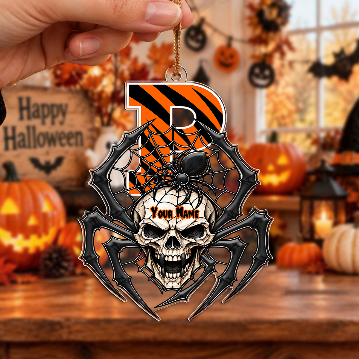 FINAL SALE - NEW CUSTOMIZED NCAA CFH11 PRT PRINCETON TIGERS HALLOWEEN ACRYLIC ORNAMENT