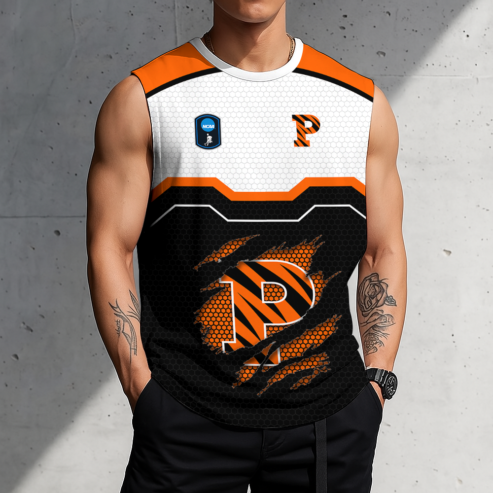 LIMITED EDITION - NEW CUSTOMIZED NCAA CFH11 PRT PRINCETON TIGERS MEN'S GYM SHIRT