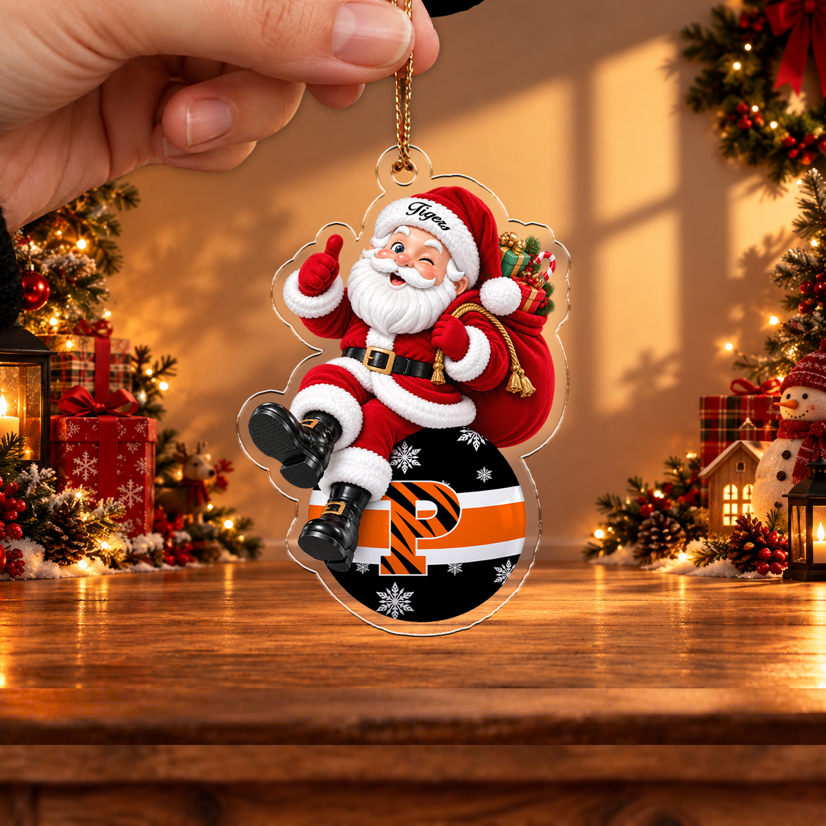FLASH SALE - NEW CUSTOMIZED NCAA CFH11 PRT PRINCETON TIGERS CHRISTMAS ACRYLIC ORNAMENT