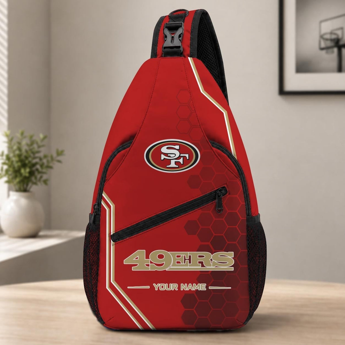ELITE EDITION - NEW CUSTOMIZED NFL11 SF49 SAN FRANCISCO 49ERS SLING BAG