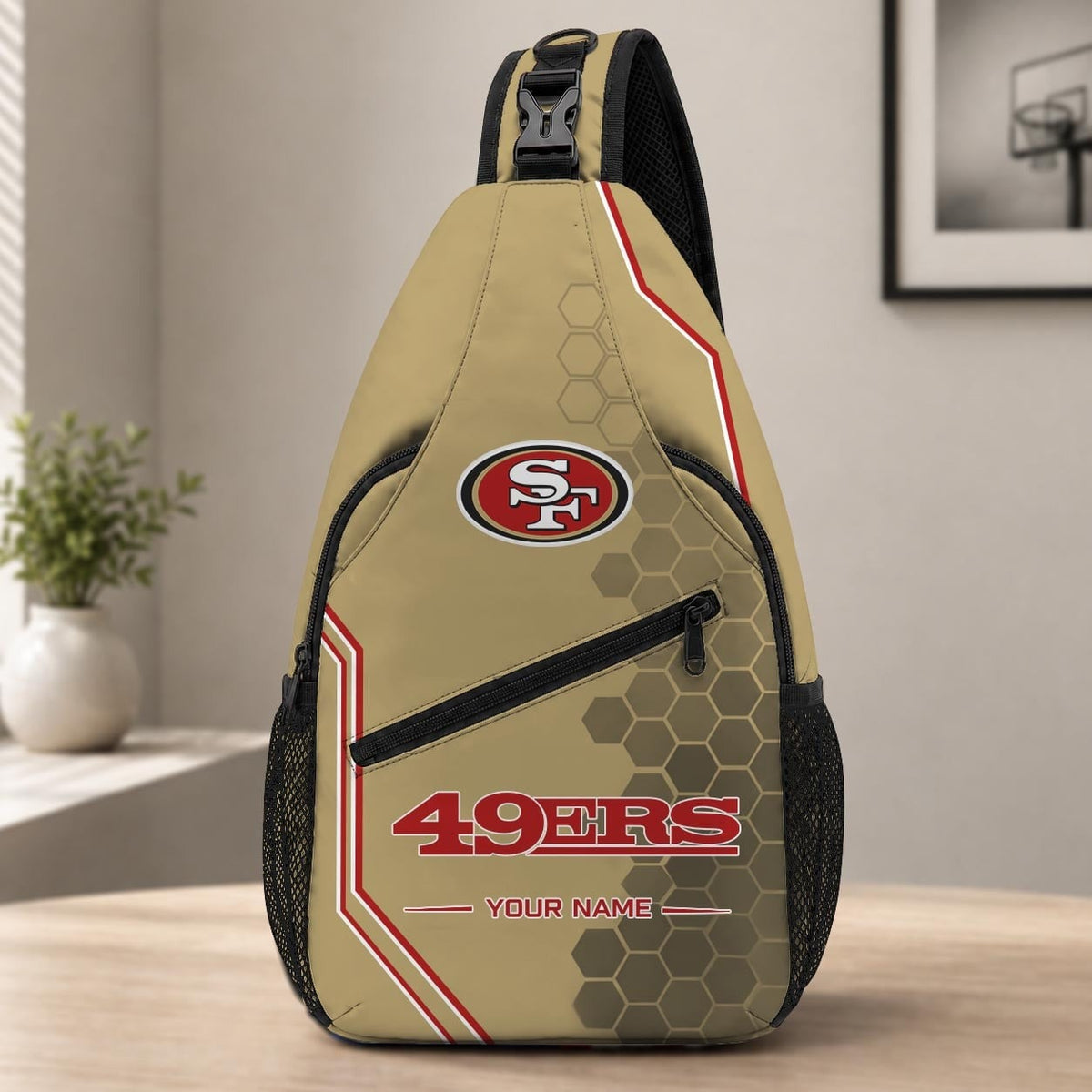 ELITE EDITION - NEW CUSTOMIZED NFL11 SF49 SAN FRANCISCO 49ERS SLING BAG
