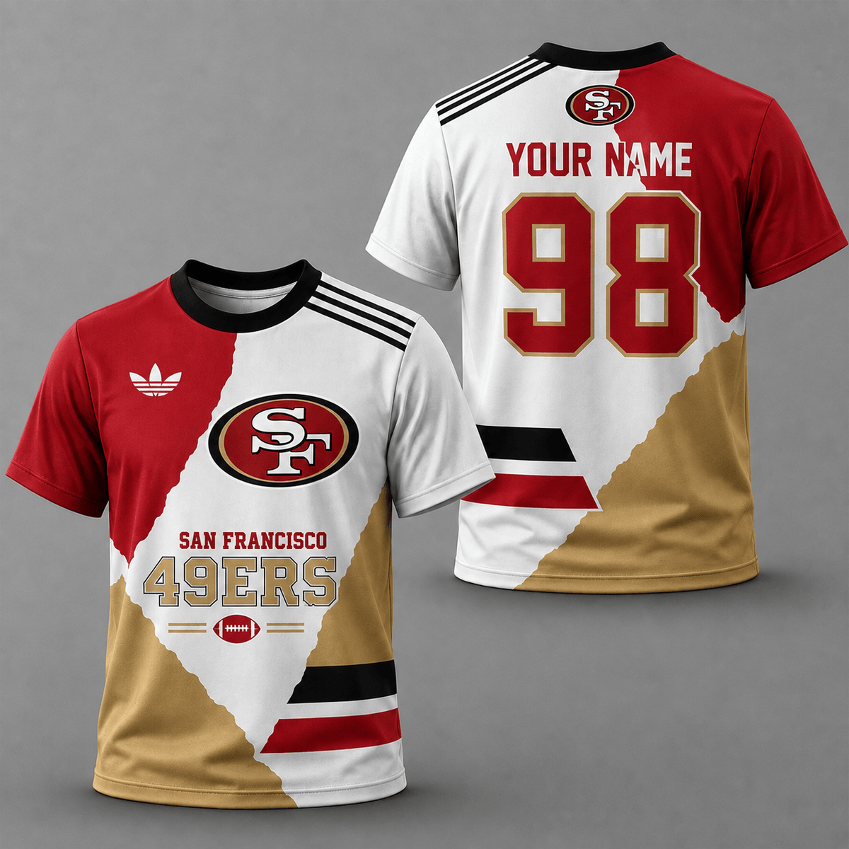 ELITE EDITION - NEW CUSTOMIZED NFL11 SF49 SAN FRANCISCO 49ERS T-SHIRTS, POLO SHIRT & ZIP POLO SHIRT