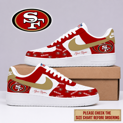 EXCLUSIVE EDITION - NEW CUSTOMIZED NFL11 SF49 SAN FRANCISCO 49ERS AF1 SHOES