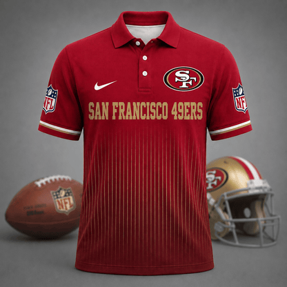FINAL SALE - NEW CUSTOMIZED NFL11 SF49 SAN FRANCISCO 49ERS T-SHIRT, POLO SHIRT, ZIP POLO SHIRT, SWEATSHIRT, HOODIE & ZIP HOODIE