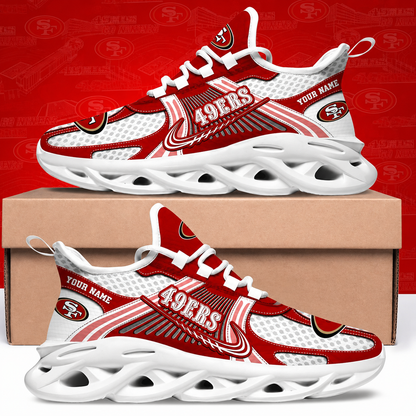 SPECIAL EDITION - NEW CUSTOMIZED NFL11 SF49 SAN FRANCISCO 49ERS MAX SOUL SHOES
