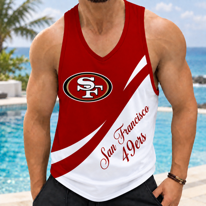 ELITE EDITION - NEW CUSTOMIZED NFL11 SF49 SAN FRANCISCO 49ERS MEN'S TANK TOP